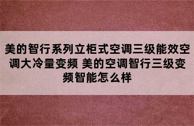 美的智行系列立柜式空调三级能效空调大冷量变频 美的空调智行三级变频智能怎么样